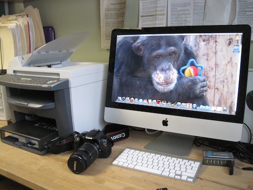 web new computer and printer and camera chimp house office IMG_7812 new imac, printer, camera
