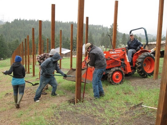 Lucas Keith Andy JB Jim construction Andy Jim Lucas Keith JB fence post construction