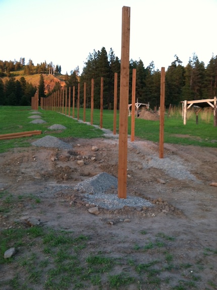 web fence post gap front fence post gap front