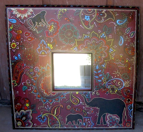 painted mirror Stephanie's mirror