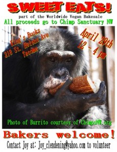 Tacoma vegan bake sale flyer