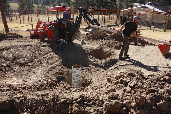 Construction on Negra's cabin
