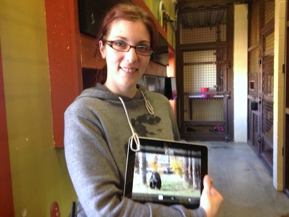 web caregiver debbie hold new ipad