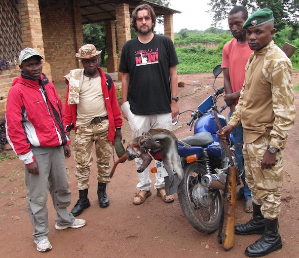 4 confiscated monkey & shotgun