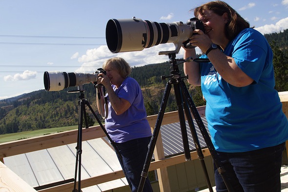 Martha and Susie taking aim